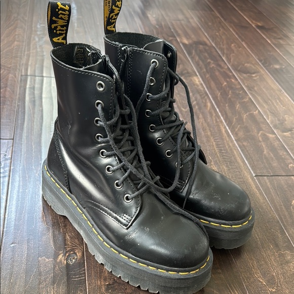 Dr. Martens Shoes - Dr. Martens Black Platform Boots